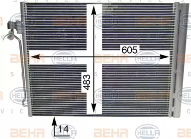 Конденсатор BEHR HELLA SERVICE 8FC 351 303-634