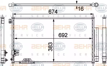 Конденсатор BEHR HELLA SERVICE 8FC 351 303-691