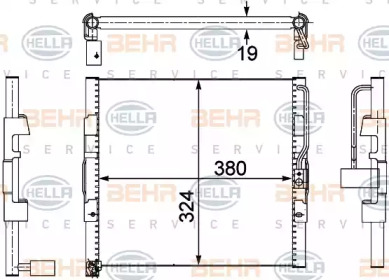 Конденсатор BEHR HELLA SERVICE 8FC 351 303-711