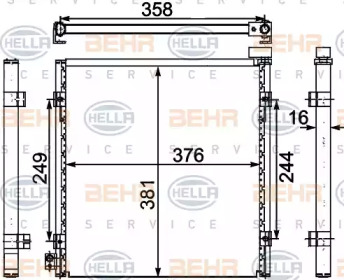 Конденсатор BEHR HELLA SERVICE 8FC 351 303-751