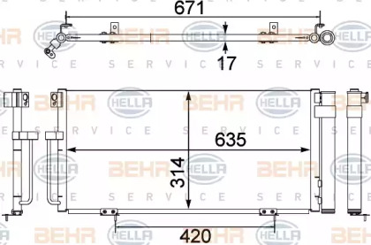 Конденсатор BEHR HELLA SERVICE 8FC 351 303-791