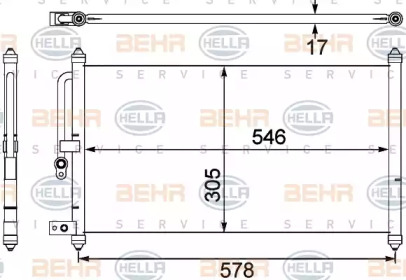 Конденсатор BEHR HELLA SERVICE 8FC 351 304-091