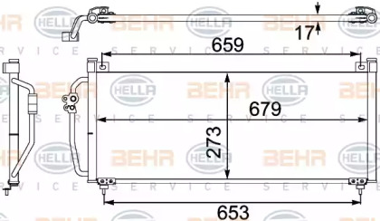 Конденсатор BEHR HELLA SERVICE 8FC 351 304-111