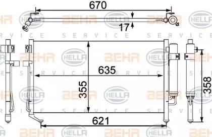 Конденсатор BEHR HELLA SERVICE 8FC 351 304-141