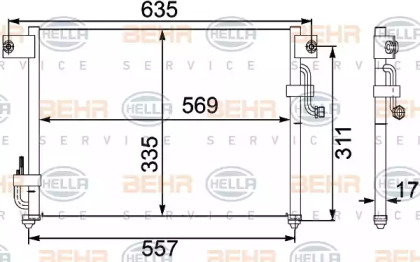 Конденсатор BEHR HELLA SERVICE 8FC 351 304-201