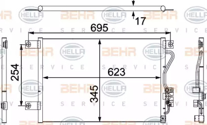 Конденсатор BEHR HELLA SERVICE 8FC 351 304-211