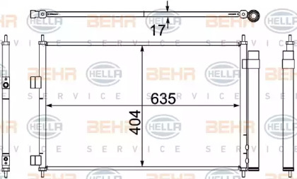 Конденсатор, кондиционер BEHR HELLA SERVICE 8FC 351 304-341