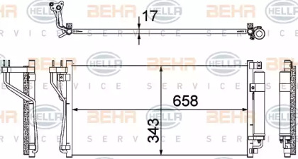 Конденсатор BEHR HELLA SERVICE 8FC 351 304-731