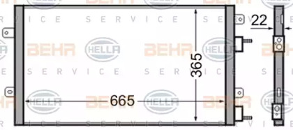 Конденсатор, кондиционер BEHR HELLA SERVICE 8FC 351 305-101