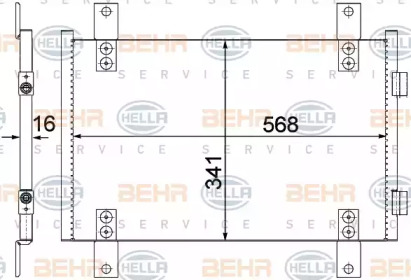 Конденсатор BEHR HELLA SERVICE 8FC 351 305-551