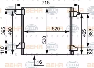 Конденсатор BEHR HELLA SERVICE 8FC 351 306-181