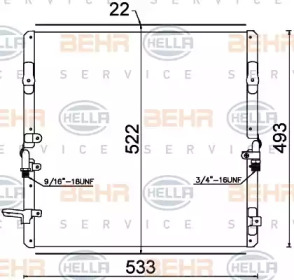 Конденсатор BEHR HELLA SERVICE 8FC 351 307-591