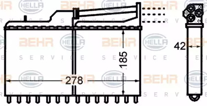 Теплообменник BEHR HELLA SERVICE 8FH 351 308-061