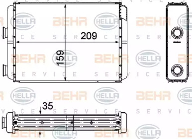 Теплообменник BEHR HELLA SERVICE 8FH 351 308-251