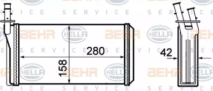 Теплообменник BEHR HELLA SERVICE 8FH 351 308-401