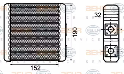 Теплообменник BEHR HELLA SERVICE 8FH 351 308-441