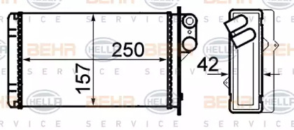 Теплообменник BEHR HELLA SERVICE 8FH 351 308-551