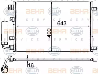 Конденсатор BEHR HELLA SERVICE 8FC 351 310-121