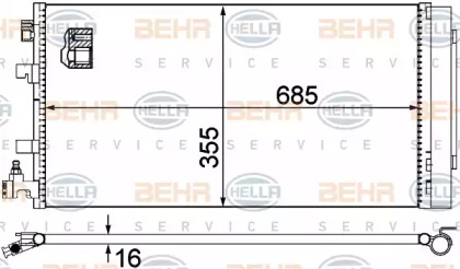 Конденсатор BEHR HELLA SERVICE 8FC 351 310-544