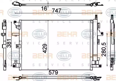 Конденсатор BEHR HELLA SERVICE 8FC 351 310-601