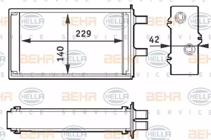 Теплообменник BEHR HELLA SERVICE 8FH 351 311-001