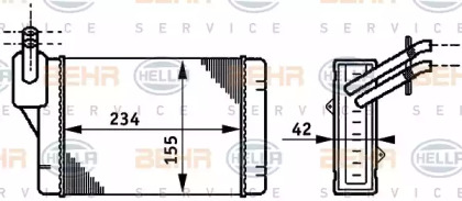 Теплообменник BEHR HELLA SERVICE 8FH 351 311-011