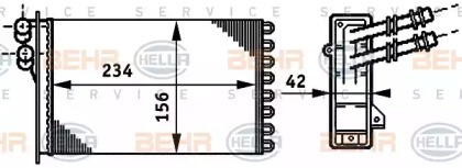 Теплообменник BEHR HELLA SERVICE 8FH 351 311-021