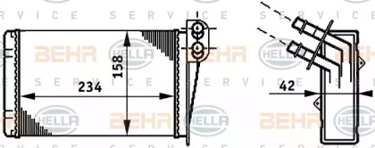 Теплообменник BEHR HELLA SERVICE 8FH 351 311-031