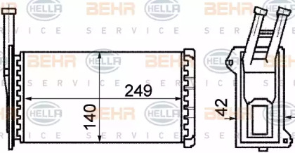 Теплообменник BEHR HELLA SERVICE 8FH 351 311-081