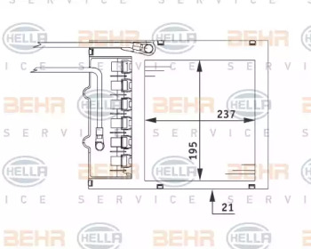 Теплообменник BEHR HELLA SERVICE 8FH 351 311-151