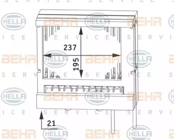 Теплообменник BEHR HELLA SERVICE 8FH 351 311-241