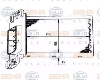 Теплообменник, отопление салона BEHR HELLA SERVICE 8FH 351 311-271