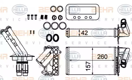 Теплообменник BEHR HELLA SERVICE 8FH 351 311-714