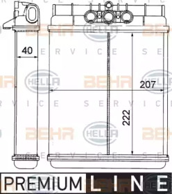 Теплообменник, отопление салона BEHR HELLA SERVICE 8FH 351 311-721