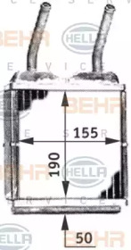 Теплообменник, отопление салона BEHR HELLA SERVICE 8FH 351 312-031