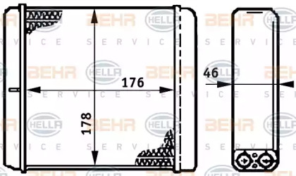 Теплообменник BEHR HELLA SERVICE 8FH 351 312-091