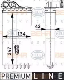 Теплообменник BEHR HELLA SERVICE 8FH 351 312-131