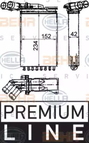 Теплообменник, отопление салона BEHR HELLA SERVICE 8FH 351 312-171