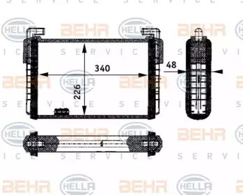 Теплообменник, отопление салона BEHR HELLA SERVICE 8FH 351 312-371