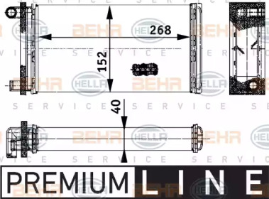 Теплообменник BEHR HELLA SERVICE 8FH 351 312-391