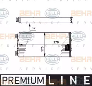 Теплообменник BEHR HELLA SERVICE 8FH 351 312-571