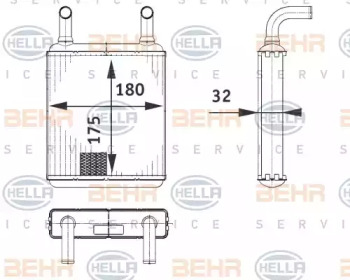 Теплообменник BEHR HELLA SERVICE 8FH 351 312-581