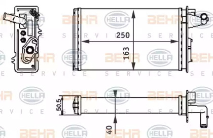 Теплообменник BEHR HELLA SERVICE 8FH 351 313-041