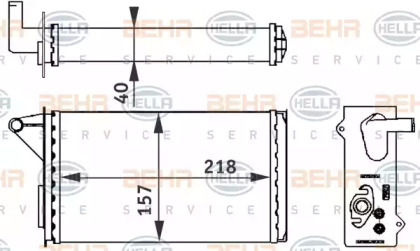 Теплообменник BEHR HELLA SERVICE 8FH 351 313-061