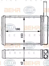 Теплообменник BEHR HELLA SERVICE 8FH 351 313-121