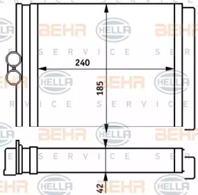 Теплообменник BEHR HELLA SERVICE 8FH 351 313-151