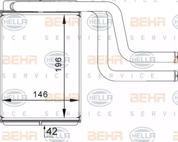 Теплообменник BEHR HELLA SERVICE 8FH 351 313-161