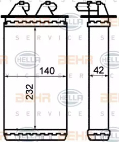 Теплообменник BEHR HELLA SERVICE 8FH 351 313-201