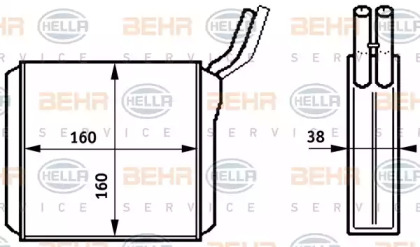 Теплообменник BEHR HELLA SERVICE 8FH 351 313-261