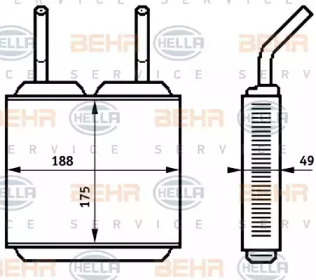 Теплообменник BEHR HELLA SERVICE 8FH 351 313-271